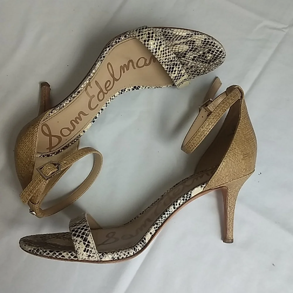 Sam Edelman Snakeskin Strappy Heels Sandals